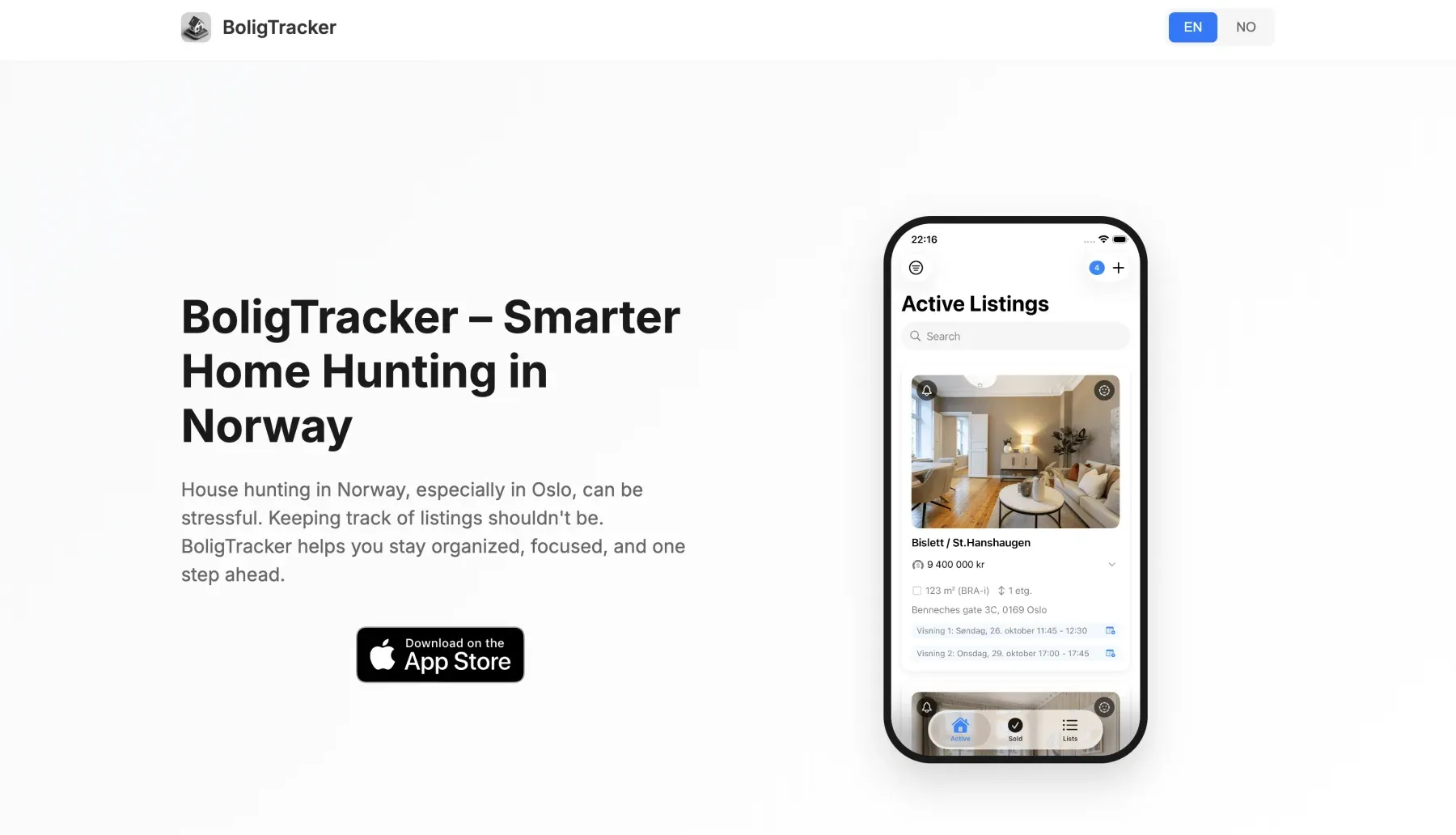 BoligTracker App Store screenshot